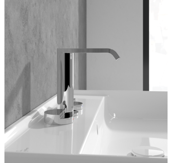 Villeroy & Boch Dawn 3 dalių maišytuvas praustuvui be dugno vožtuvo, pasirenkama spalva