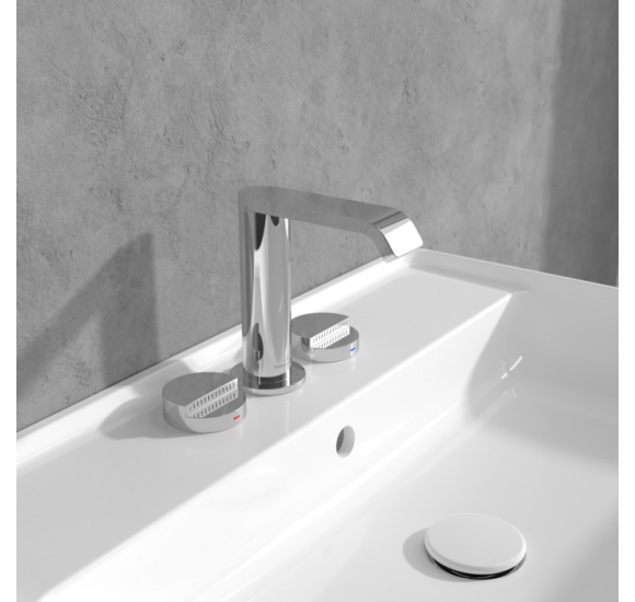 Villeroy & Boch Dawn 3 dalių maišytuvas praustuvui be dugno vožtuvo, pasirenkama spalva