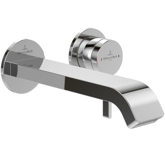 Villeroy & Boch Dawn 2 dalių potinkinis maišytuvas praustuvui su lenktu snapu, be dugno vožtuvo, pasirenkama spalva