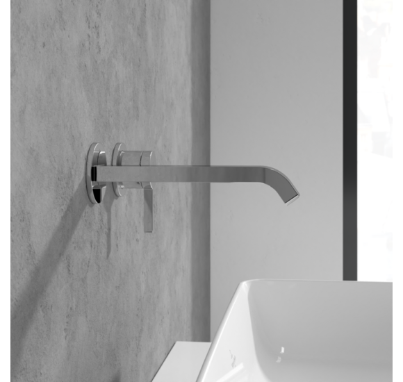 Villeroy & Boch Dawn 2 dalių potinkinis maišytuvas praustuvui su lenktu snapu, be dugno vožtuvo, pasirenkama spalva