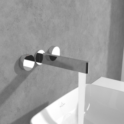 Villeroy & Boch Dawn 3 dalių potinkinis maišytuvas praustuvui be dugno vožtuvo, pasirenkama spalva