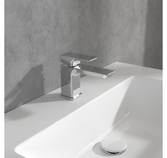 Villeroy & Boch Subway 3.0 maišytuvas praustuvui su dugno vožtuvu, pasirenkama spalva