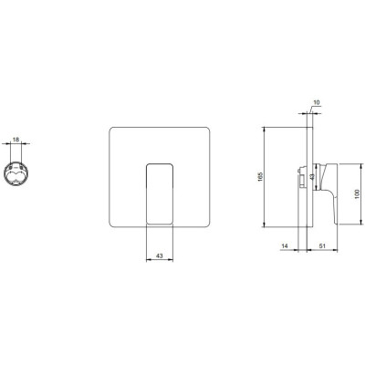 Villeroy & Boch Subway 3.0 potinkinis dušo/vonios maišytuvas, pasirenkama spalva