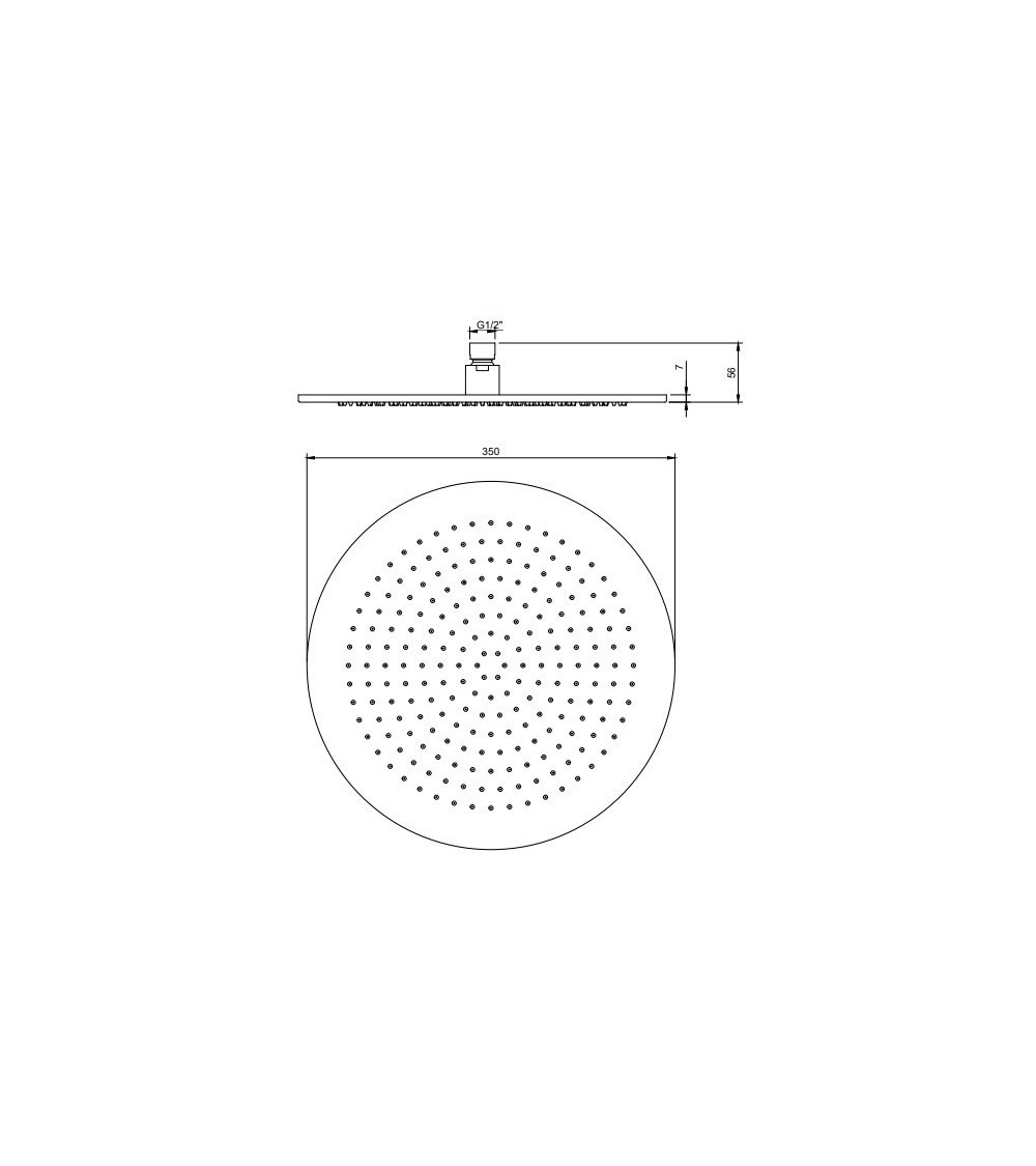 Villeroy & Boch Universal Showers apvali dušo galva, Ø350 mm, pasirenkama spalva