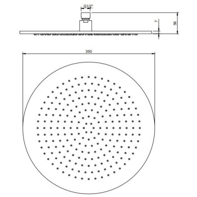 Villeroy & Boch Universal Showers apvali dušo galva, Ø350 mm, pasirenkama spalva