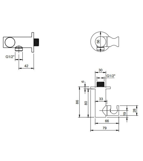 Villeroy & Boch Universal Showers rankinio dušelio laikiklis, pasirenkama spalva