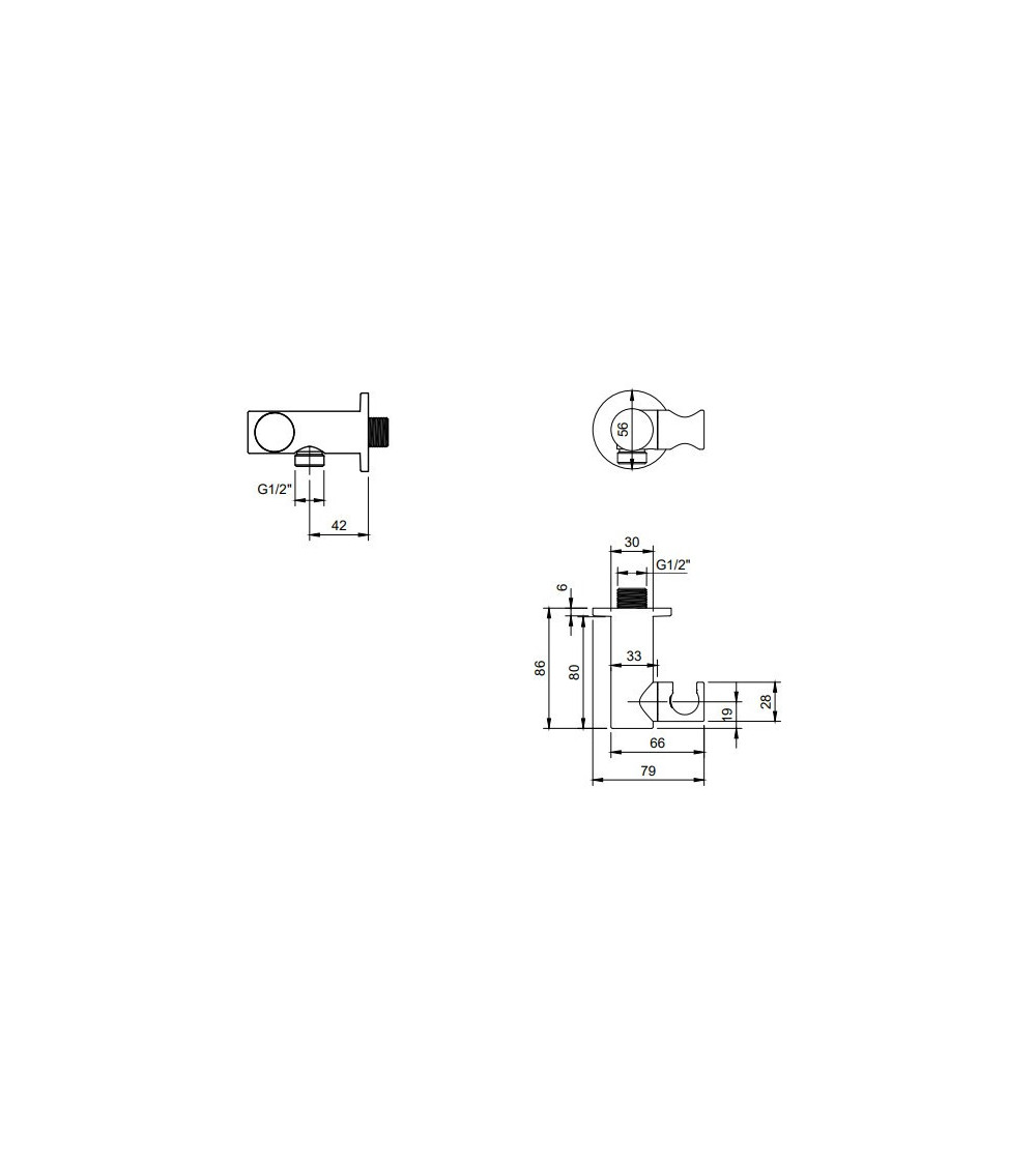 Villeroy & Boch Universal Showers rankinio dušelio laikiklis, pasirenkama spalva