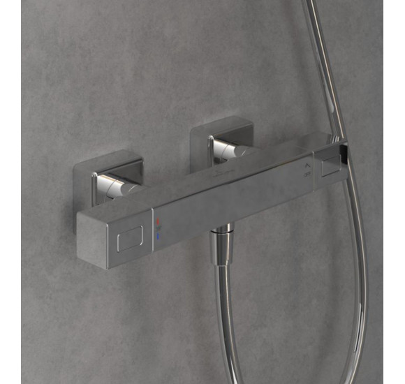 Villeroy & Boch termostatinis kvadratinis dušo maišytuvas, pasirenkama spalva