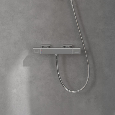 Villeroy & Boch termostatinis kvadratinis dušo maišytuvas, pasirenkama spalva