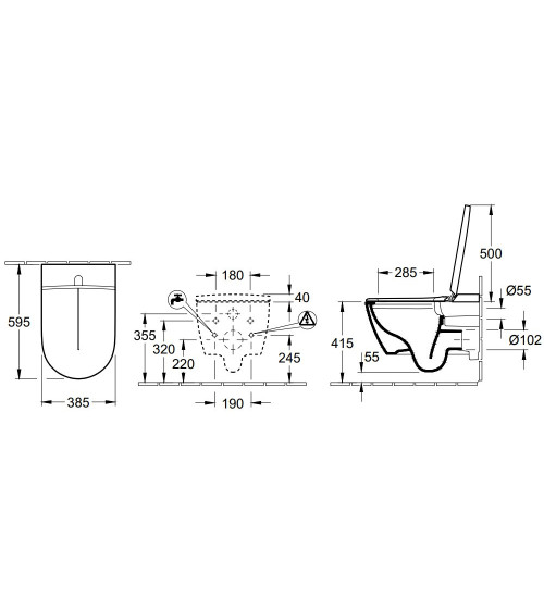 Villeroy & Boch ViClean-I 200 išmanus pakabinamas klozetas, pasirenkama spalva