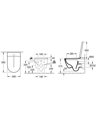 Villeroy & Boch ViClean-I 200 išmanus pakabinamas klozetas, pasirenkama spalva