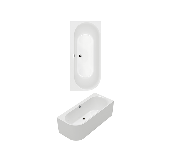 Villeroy & Boch vonia Oberon 2.1, 180x80 cm, dešininė, pasirenkama spalva