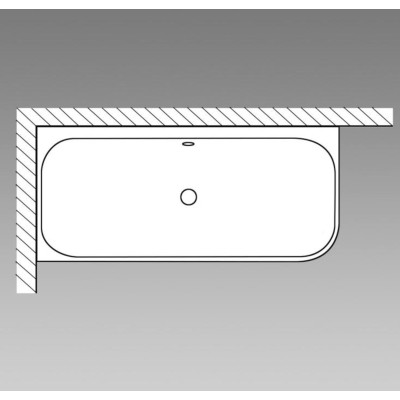 Villeroy&Boch Oberon 2.1 Quaryl kampinė vonia, 180x80 cm