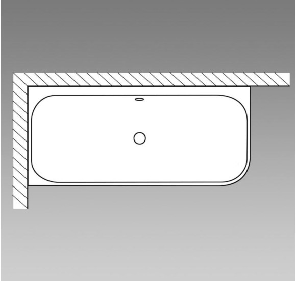 Villeroy&Boch Oberon 2.1 Quaryl kampinė vonia, 180x80 cm