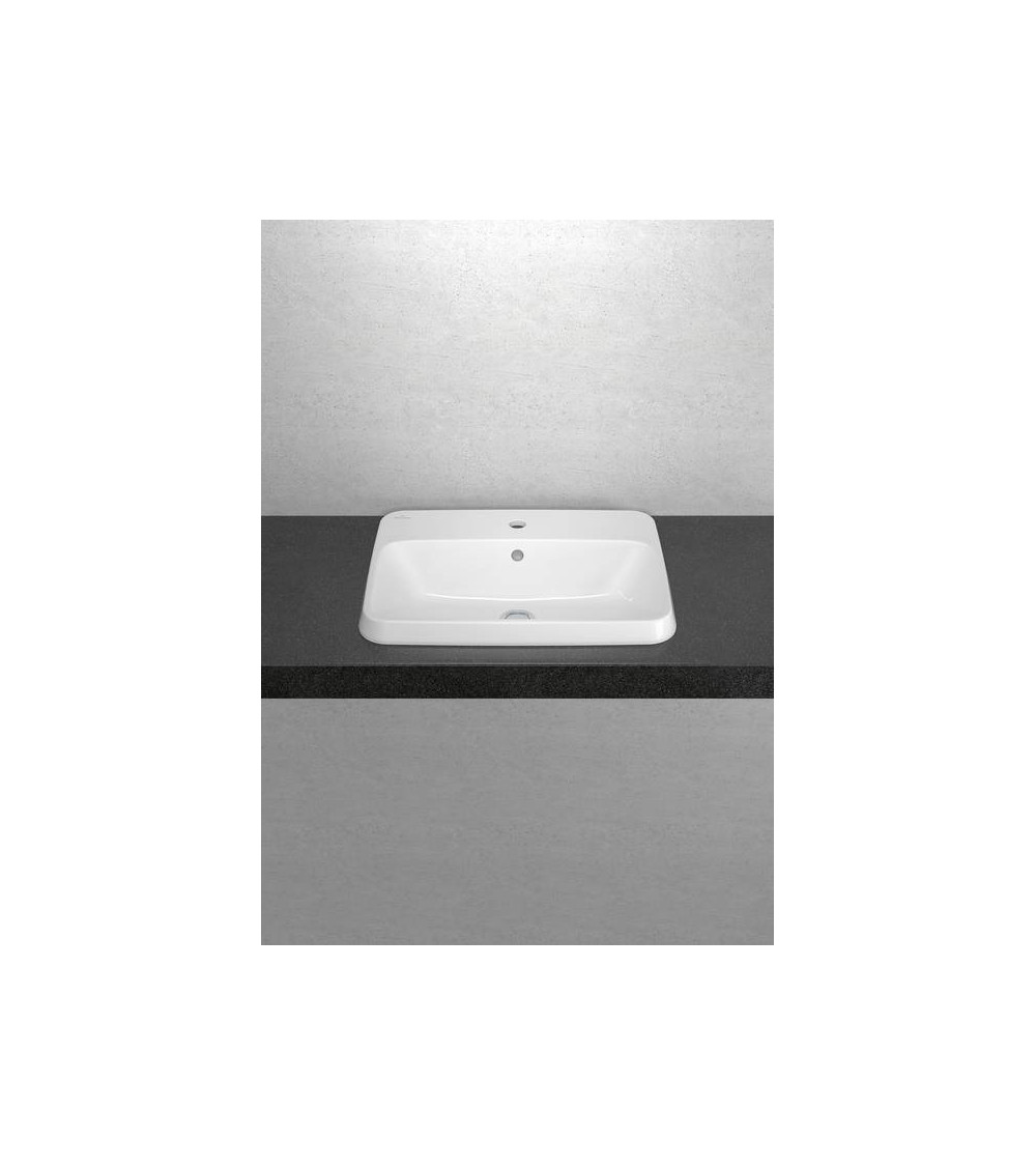 Villeroy & Boch Architectura stačiakampis įleidžiamas praustuvas, 60 cm, su persipylimu