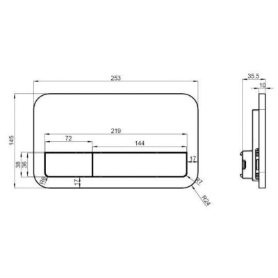 Villeroy & Boch ViConnect E200 vandens nuleidimo mygtukas, pasirenkamos spalvos