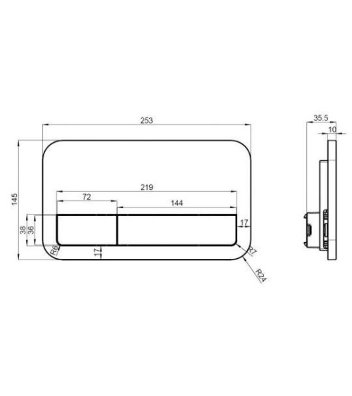 Villeroy & Boch ViConnect E200 vandens nuleidimo mygtukas, pasirenkamos spalvos