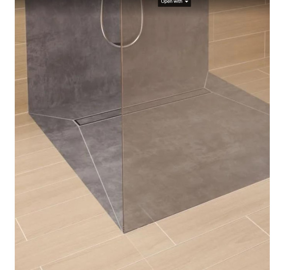 H+M dušo latako komplektas su įklijuojama plytele (pasirenkamas dydis)