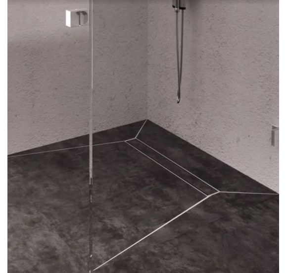 H+M dušo latako komplektas su įklijuojama plytele (pasirenkamas dydis)