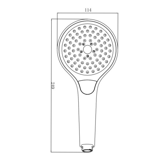 Villeroy & Boch Verve rankinis dušelis, apvalus, 3 srovių, pasirenkama spalva