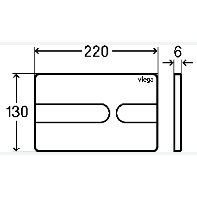 IŠPARDAVIMAS. Viega Style 23 Klavišas WC moduliui, chromo sp.