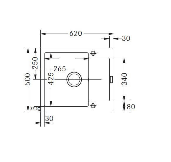 Franke  MRG 611-62 granitinė plautuvė, montuojama ant stalviršio, eksentrinis ventilis, nerūdijančio plieno rankenėlė