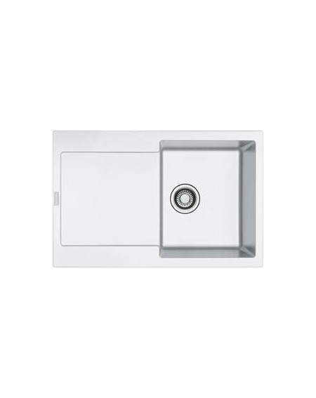 Franke MRG 611 plautuvė,  montuojama ant stalviršio, eksentrinis ventilis, nerūdijančio plieno mygtukas