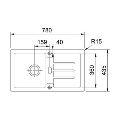 Franke STG 614-78 granitinė plautuvė su užkemšamu ventiliu