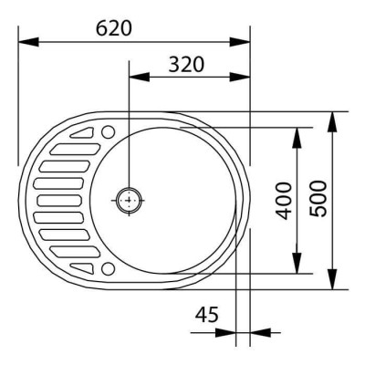 Franke ROG 611-62 granitinė plautuvė su užkemšamu ventiliu, montuojama ant stalviršio