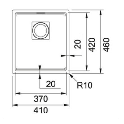 Franke KNG 110-37 granitinė plautuvė, ekscentrinis ventilis