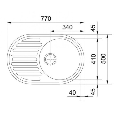 Franke ROG 611 granitinė plautuvė su užkemšamu ventiliu