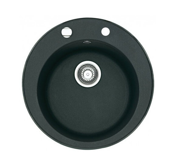 Franke ROG 610-41 granitinė plautuvė eksentrinis ventilis, nerūdijančio plieno rankenėlė ir perlaja