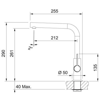 Franke Bat Neptune-evo virtuvinis maišytuvas