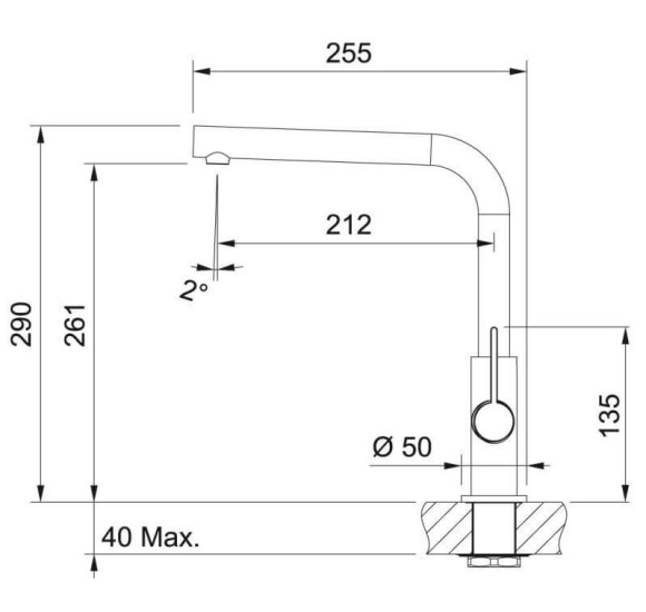 Franke Bat Neptune-evo virtuvinis maišytuvas