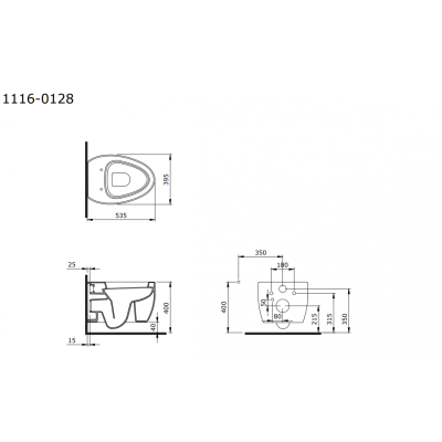 BOCCHI Etna pakabinamas klozetas (1116), be dangčio