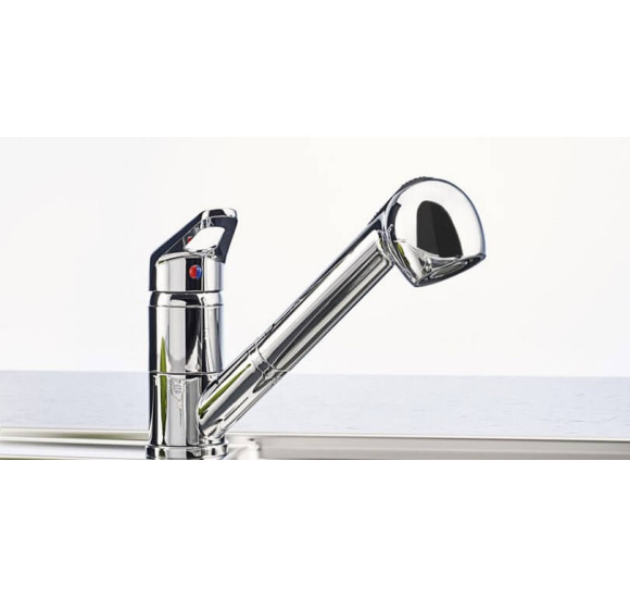 Franke Novara-plus virtuvinis maišytuvas su ištraukiama žarna, chromo spalvos