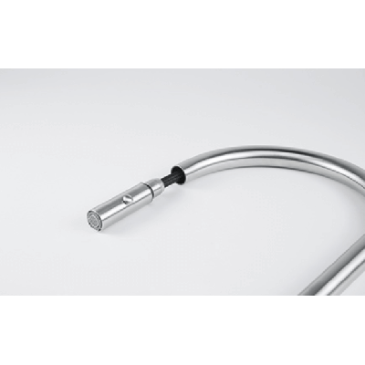 Franke maišytuvas plautuvei EOS-NEO su nerūdijančio plieno korpusu ir ištraukiama žarna-dušeliu