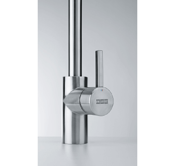 Franke maišytuvas plautuvei EOS-NEO su nerūdijančio plieno korpusu ir ištraukiama žarna-dušeliu