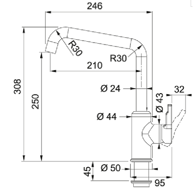 Franke Urban maišytuvas plautuvei, pasirenkama spalva