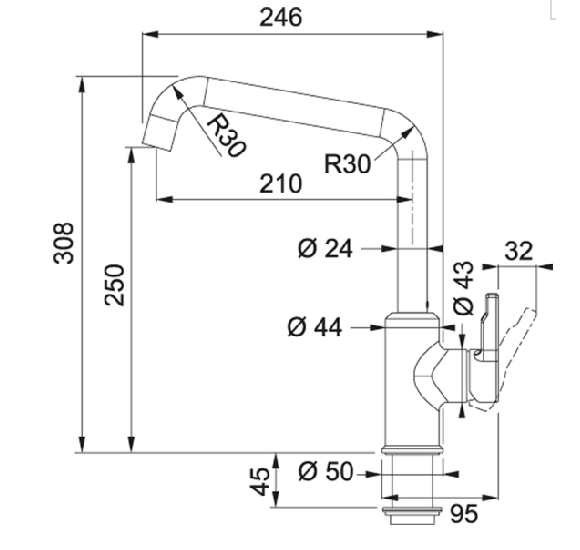 Franke Urban maišytuvas plautuvei, pasirenkama spalva