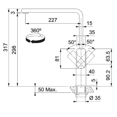 Franke maišytuvas plautuvei MYTHOS, pasirenkama spalva