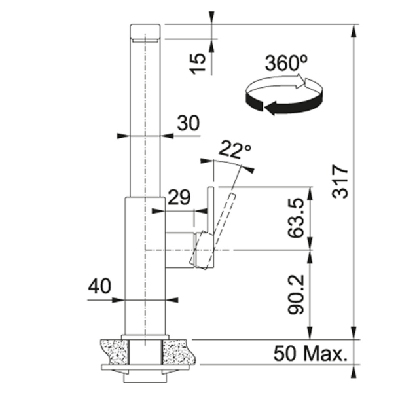 Franke maišytuvas plautuvei MYTHOS, pasirenkama spalva