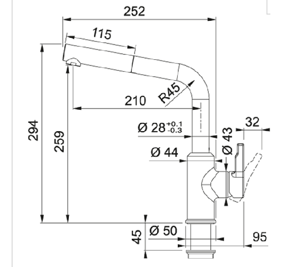 Franke Urban maišytuvas plautuvei su ištraukiamu dušeliu, pasirenkama spalva