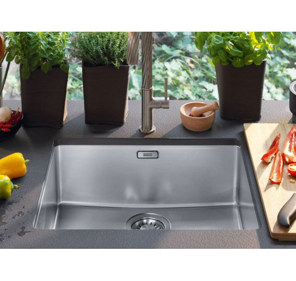 Franke MRX 110-50 nerūdijančio plieno plautuvė 54x44cm, (rankinis ventilis)