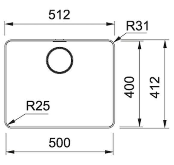Franke MYX 210-50 nerūdijančio plieno plautuvė