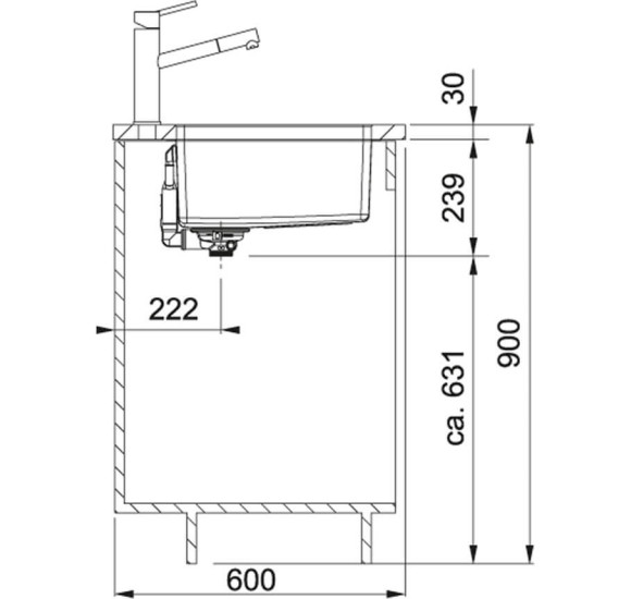 Franke MRX 110-45 nerūdijančio plieno plautuvė, užkemšamas vent.