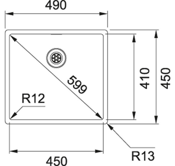 Franke BXX 210/110-45 nerūdijančio plieno plautuvė