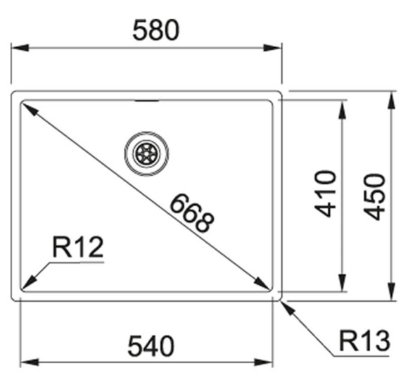 Franke BXX 210/110-54 nerūdijančio plieno plautuvė