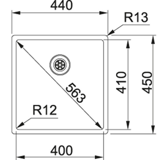 Franke BXX 210/110-40 nerūdijančio plieno plautuvė