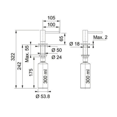 Franke Active Plus dozatorius